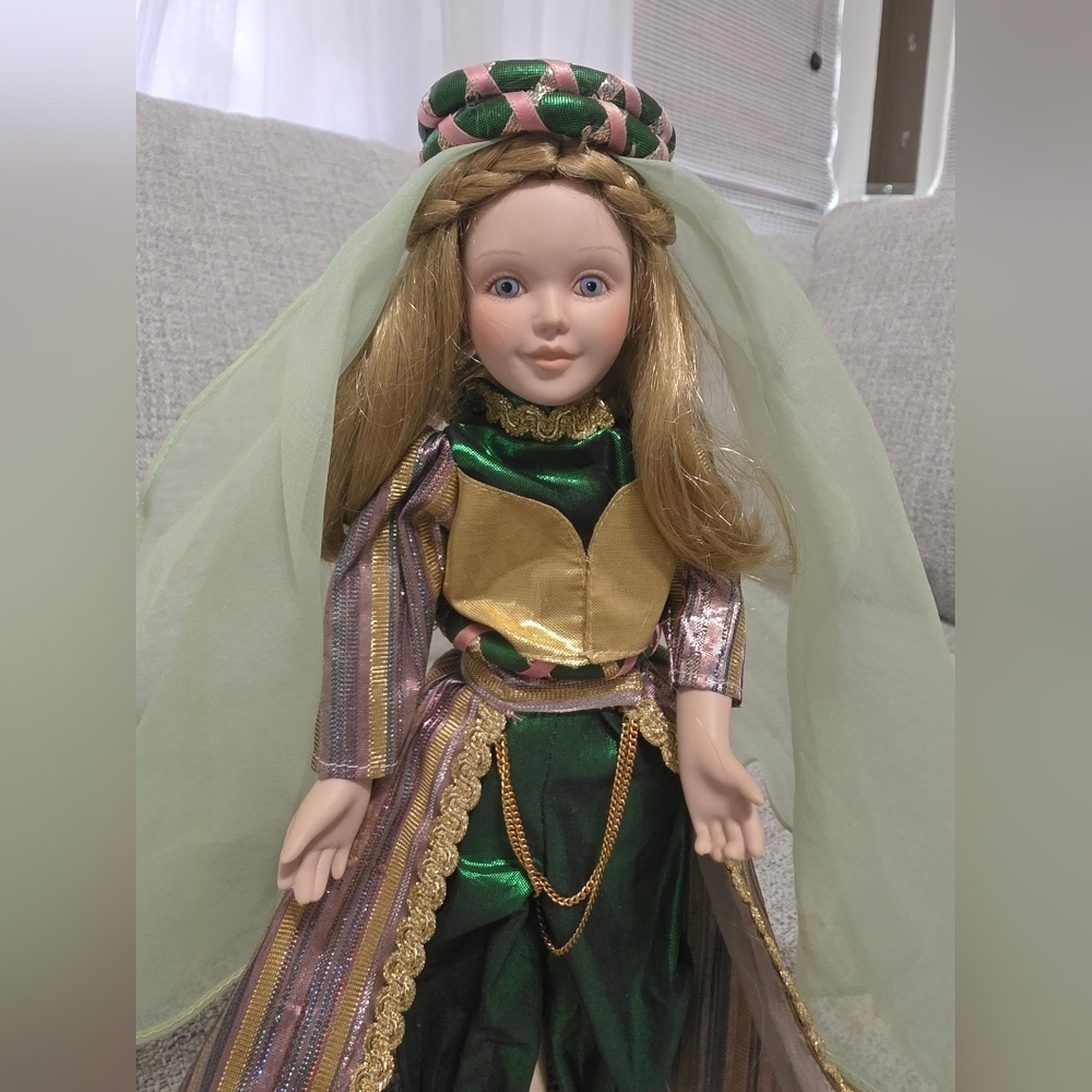 This is a Danbury Mint Storybook porcelain doll. - Picture 2 of 7